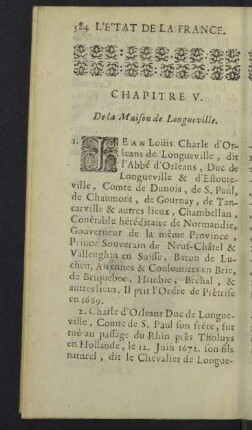 Chapitre V. De la Maison de Longueville.