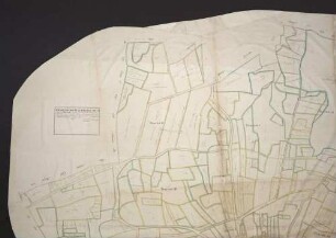 "Geometrischer Plan über den Ort und [die] Gemarckung Nitzenhausen" "Nitzenhausser Brouillons-Riss, erster Entwurf" [Nachträglich angebrachter Rückseitentitel]