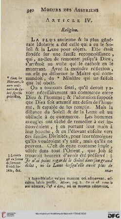 Article IV: Religion