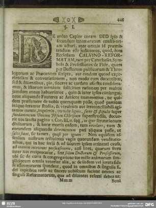 [Cap. XIV. Refomati Cum Lutheranis, In Quibus Articulis Non Convenianti]