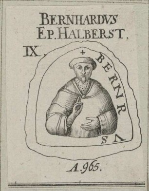 Bildnis des Bernhardus von Hadmersleben, Bischof von Halberstadt
