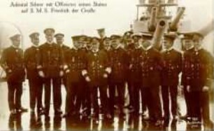 Admiral Scheer mit Offizieren