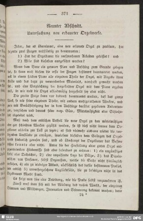Neunter Abschnitt. Untersuchung neu erbaueter Orgelwerke