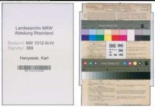 Entnazifizierung Karl Hanyssek , geb. 12.05.1893 (Beamter)