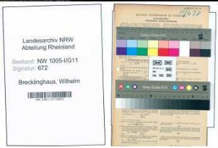 Entnazifizierung Wilhelm Brecklinghaus , geb. 12.05.1877 (Konditormeister)