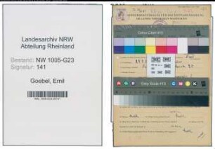 Entnazifizierung Emil Goebel , geb. 29.07.1901 (Schneider)