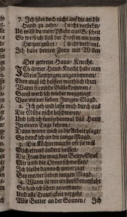 V. Der getreue Haus-Knecht