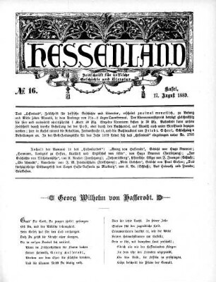 No. 16, 17. August 1889