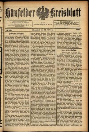 Ausgabe vom Samstag, den 23. Oktober 1897.