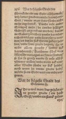 Wat de högeste Gradt des Gelovens sy.