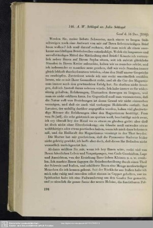 August Wilhelm von Schlegel an Julie Schlegel, Genf, 16.12.1805