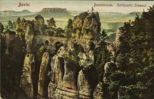 Bastei. Basteibrücke. Sächsische Schweiz.