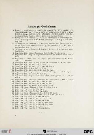Hamburger Goldmünzen (Nr. 1-131)
