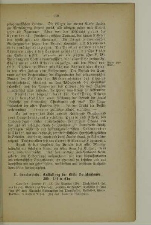 II. Hauptperiode: Entfaltung der Blüte Griechenlands. 500-431 v. Chr.