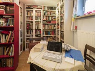 Arbeitszimmer von Matthias Körner (*1954) in seinem Haus in Illmersdorf bei Drebkau; Schriftsteller