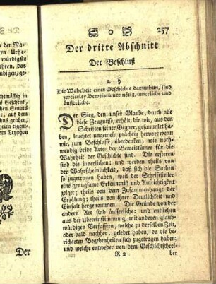 Der [vierte] Abschnitt. Der Beschluß.