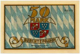 Geldschein / Notgeld, 50 Mark, 24.11.1922