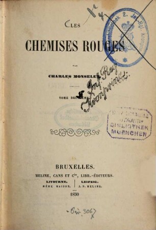Les chemises rouges : par Charles Monselet, 2