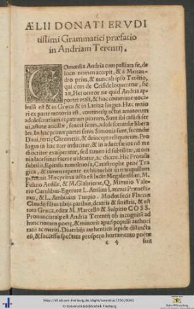 Praefationes et Argumentum