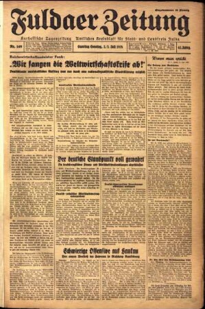 Ausgabe vom Samstag, den 02. Juli 1938.