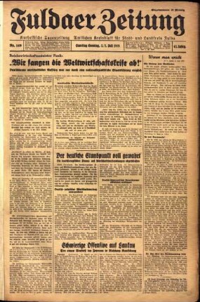 Ausgabe vom Samstag, den 02. Juli 1938.