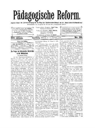 Zur Frage des biologischen Unterrichts in der Schule : (Fortsetzung folgt)