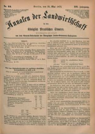 No. 44. Berlin, den 31. Mai 1873. XIII. Jahrgang.