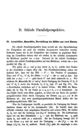 D. Schiefe Parallelperspektive.