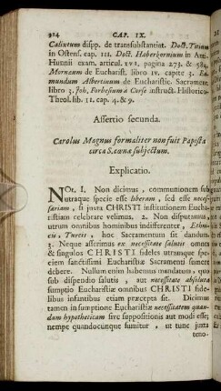 Assertio secunda. [...] circa S. cœnæ subjectum.