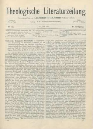 305-308 [Rezension] Zöckler, Otto (Hrsg.), Handbuch der theologischen Wissenschaften in encyklopädischer Darstellung mit besonderer Rücksicht auf die Entwicklungsgeschichte der einzelnen Disziplinen. 3. Halbbd