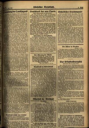 Zweite Ausgabe vom Freitag, den 08. Mai 1936.