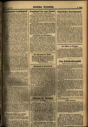 Zweite Ausgabe vom Freitag, den 08. Mai 1936.