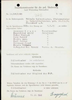 Kaltenbacher, Wilhelm