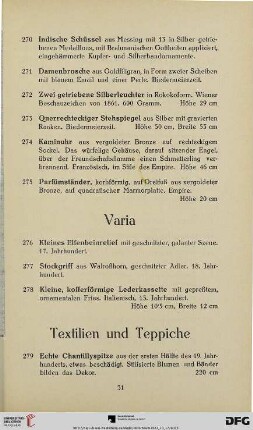 Varia (Nr. 276-278)
