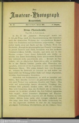 Etwas Photochemie