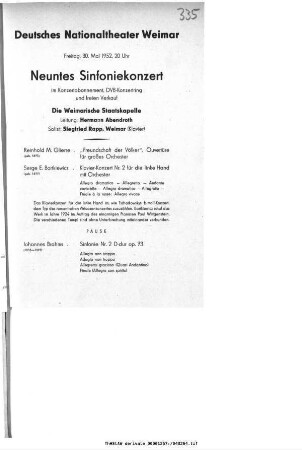 Neuntes Sinfoniekonzert