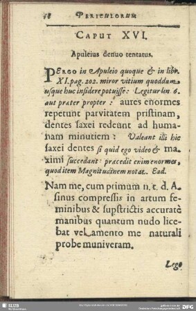 Caput XVI. Apuleius denuo tentatus