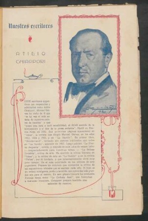 Nuestros escritores : [Autobiografía de Atilio Chiáppori]