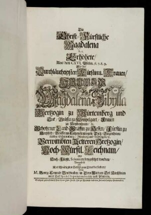Die Christ-Fürstliche...