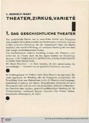 Theater,Zirkus, Varieté