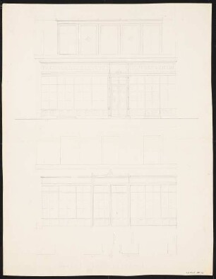 Städtisches Wohnhaus: Fassadendetail, Erdgeschoss eines städtischen Wohnhauses, Vorderansicht