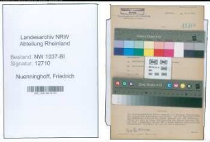 Entnazifizierung Friedrich Nuenninghoff , geb. 09.01.1897 (Baecker)