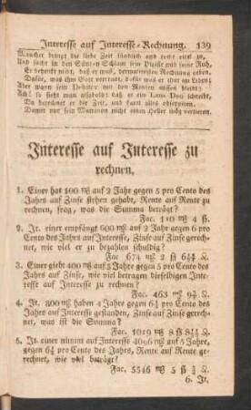 Interesse auf Interesse zu rechnen