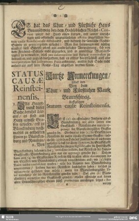 Status Causae Reinsteinensis