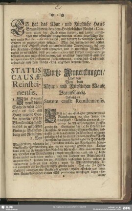 Status Causae Reinsteinensis