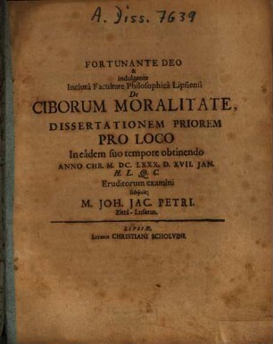 De ciborum moralitate