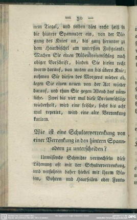 Wie ist eine Schulterverrenkung von einer Verrenkung in den hinter Spannadern zu unterscheiden?