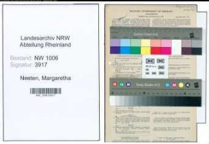Entnazifizierung Margaretha Neeten , geb. 10.04.1895 ()