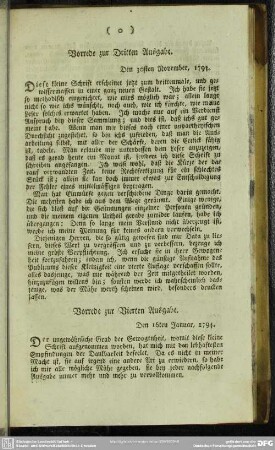 Vorrede zur Vierten Ausgabe