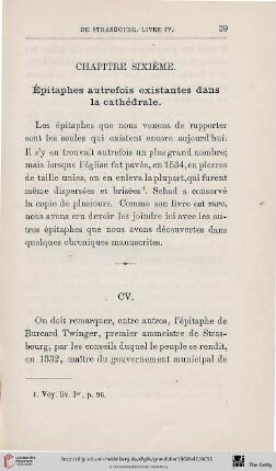 Chapitre sixième: Épitaphes autrefois existantes dans la cathédrale